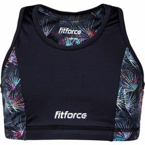 Fitforce SNOOTY Dievčenská fitness podprsenka, čierna, veľkosť