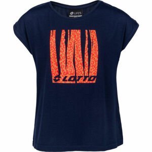 Lotto VICA Dievčenské tričko s krátkym rukávom, tmavo modrá,oranžová, veľkosť