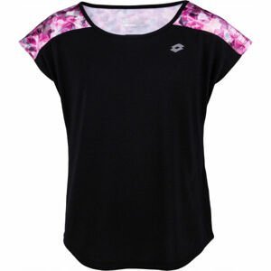 Lotto CHRENIA Dievčenské športové tričko, čierna,mix, veľkosť