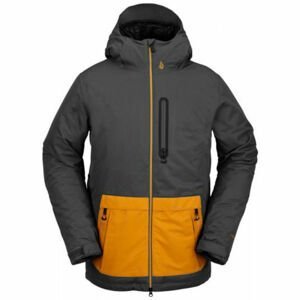 Volcom DEADLYSTONES INS Pánska lyžiarska bunda, tmavo sivá, veľkosť S