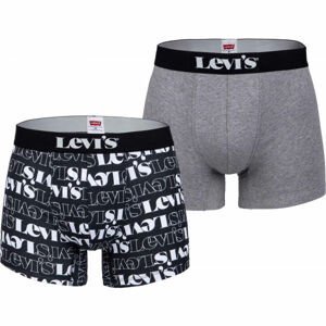 Levi's MEN LEVIS LOGO AOP BOXER BRIEF 2P Pánske boxerky, čierna, veľkosť S