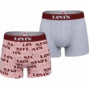 Levi's MEN LEVIS LOGO AOP BOXER BRIEF 2P Pánske boxerky, ružová, veľkosť XL