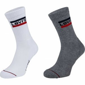Levi's REGULAR CUT SPRTWR LOGO 2P Ponožky, biela, veľkosť 43/46