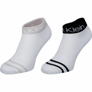 Calvin Klein WOMEN SHORT SOCK 2P LEGWEAR LOGO ZOEY Dámske ponožky, biela, veľkosť os