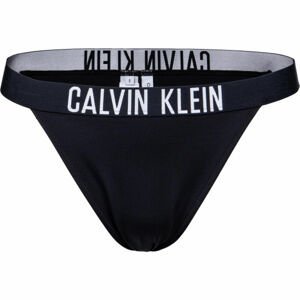 Calvin Klein HIGH RISE TANGA Dámsky spodný diel plaviek, čierna, veľkosť L