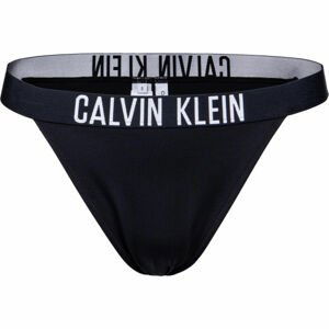 Calvin Klein HIGH RISE TANGA Dámsky spodný diel plaviek, čierna, veľkosť M