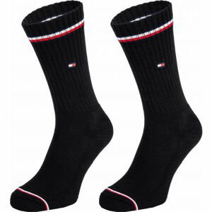 Tommy Hilfiger MEN ICONIC SOCK 2P Pánske ponožky, čierna, veľkosť 43 - 46
