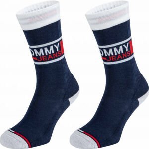 Tommy Hilfiger UNISEX TOMMY JEANS SOCK 2P Unisex ponožky, tmavo modrá, veľkosť