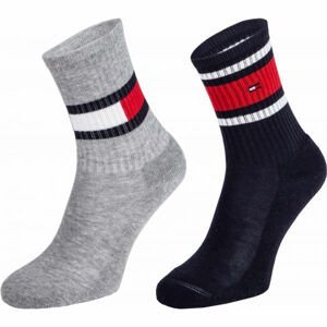 Tommy Hilfiger KIDS FLAG 2P Detské  ponožky, čierna, veľkosť 35-38