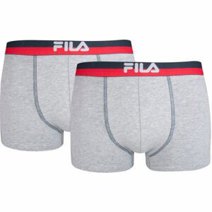 Fila MAN BOXERS 2 PACK Pánske boxerky, sivá, veľkosť M