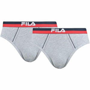 Fila MAN BRIEF 2-PACK Pánske slipy, sivá, veľkosť 2XL