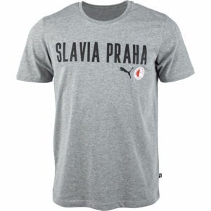 Puma Slavia Prague Graphic Tee DBLU Pánske tričko, sivá, veľkosť XL