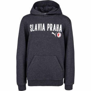 Puma Slavia Prague Graphic Hoody Jr DGRY Chlapčenská mikina, tmavo sivá, veľkosť 116