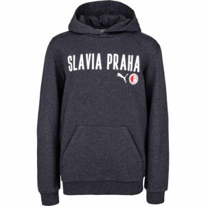 Puma Slavia Prague Graphic Hoody Jr DGRY Chlapčenská mikina, tmavo sivá, veľkosť 128