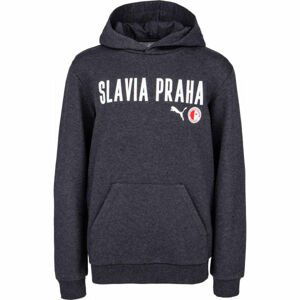Puma Slavia Prague Graphic Hoody Jr DGRY Chlapčenská mikina, tmavo sivá, veľkosť 152