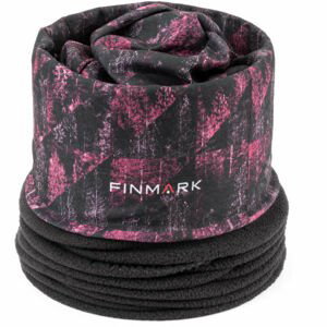 Finmark MULTIFUNKČNÁ ŠATKA Multifunkčná šatka s flísom, ružová,čierna,biela, veľkosť