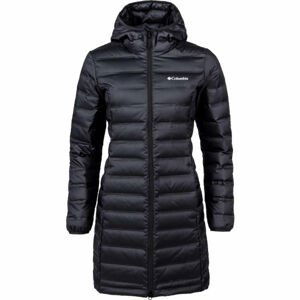 Columbia LAKE 22 DOWN LONG HOODED JACKET Dámska páperová bunda, čierna, veľkosť