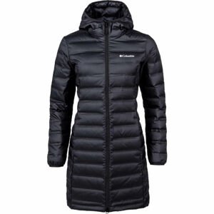 Columbia LAKE 22 DOWN LONG HOODED JACKET Dámska páperová bunda, čierna, veľkosť S