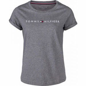 Tommy Hilfiger RN TEE SS LOGO tmavo sivá S - Dámske tričko