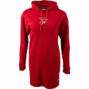 Tommy Hilfiger HOODIE DRESS červená XS - Dámske mikinové šaty