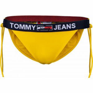 Tommy Hilfiger CHEEKY STRING SIDE TIE BIKINI Dámsky spodný diel plaviek, žltá, veľkosť S