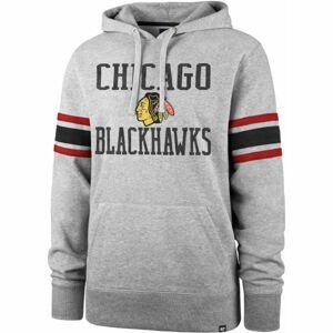 47 NHL CHICAGO BLACKHAWKS DOUBLE BLOCK SLEEVE STRIPE HOOD Mikina, sivá, veľkosť M