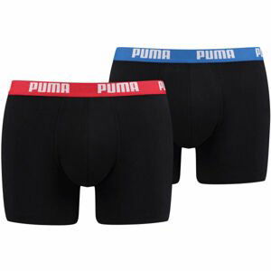 Puma BASIC BOXER 2P Pánske boxerky, čierna,biela,modrá,červená, veľkosť