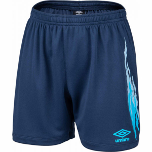 Umbro FW GRAPHIC KNIT SHORT JNR Chlapčenské športové šortky, tmavo modrá,tyrkysová, veľkosť