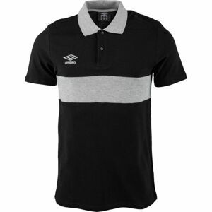 Umbro CONTRAST PIQUE POLO Pánske polo tričko, čierna, veľkosť L