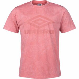 Umbro LARGE LOGO TEE Pánske tričko, ružová, veľkosť