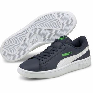 Puma SMASH V2 L JR tmavo modrá 4.5 - Chlapčenská vychádzková  obuv