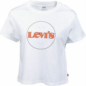 Levi's GRAPHIC VARSITY TEE NEW CIRCLE Dámske tričko, biela, veľkosť M