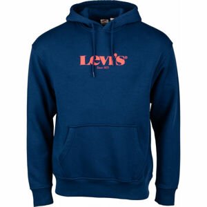 Levi's T3 RELAXD GRAPHIC HOODIE Pánska mikina, tmavo modrá, veľkosť L