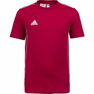 adidas CORE18 TEE Chlapčenské tričko, červená, veľkosť 164
