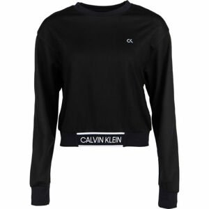 Calvin Klein CROPPED PULLOVER čierna M - Dámska mikina