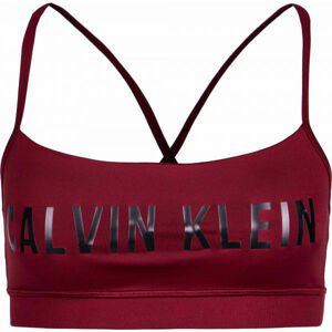Calvin Klein LOW SUPPORT BRA vínová XS - Dámska športová podprsenka