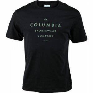 Columbia PATH LAKE GRAPHIC TEE II Pánske tričko, čierna,svetlo zelená, veľkosť