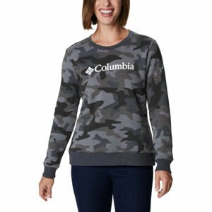 Columbia LOGO PRINTED CREW Dámska mikina, čierna, veľkosť XS