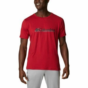 Columbia TECH TRAIL GRAPHIC TEE Pánske tričko, červená,čierna,sivá, veľkosť