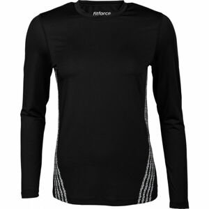 Fitforce OREGINA Dámske fitness tričko, čierna, veľkosť M