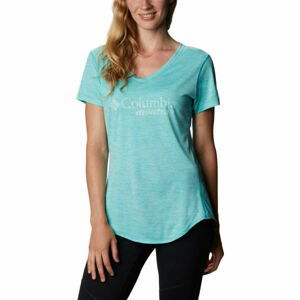Columbia W TRINITY TRAIL GRAPHIC TEE Dámske športové tričko, tyrkysová, veľkosť XS
