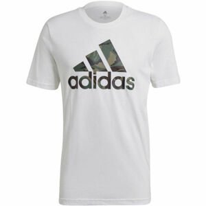 adidas CAMO TEE Pánske tričko, biela,čierna, veľkosť