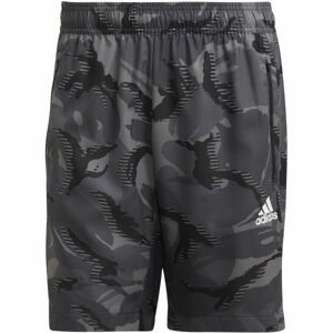 adidas CAMO SHO Pánske šortky, tmavo sivá,sivá,biela, veľkosť