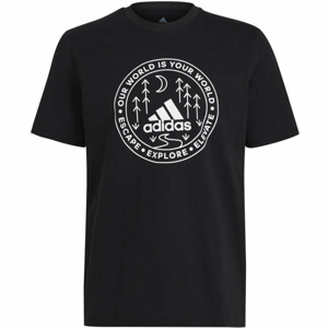 adidas CRCL XPLR TEE Pánske tričko, čierna,biela, veľkosť