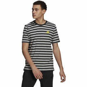 adidas STRIPY SJ TEE Pánske tričko, čierna, veľkosť XL