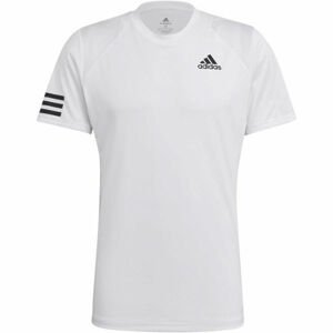 adidas CLUB 3 STRIPES TENNIS T-SHIRT Pánske tenisové tričko, biela, veľkosť XL