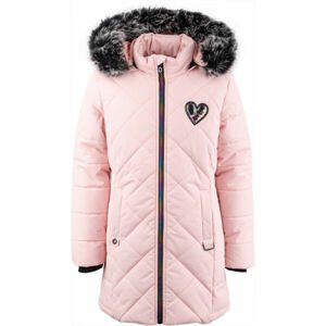 Lewro ALVA Dievčenský zimný kabát, ružová, veľkosť 116-122