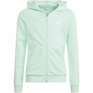 adidas LIN FZ HOODIE Dievčenská mikina, svetlo zelená,biela, veľkosť