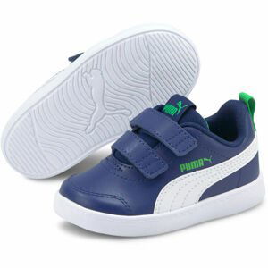 Puma COURTFLEX V2 V INF Detská vychádzková  tenisky, tmavo modrá, veľkosť 22