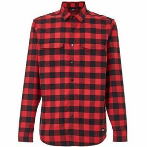 Oakley CHECKERED RIDGE Pánska košeľa, červená, veľkosť L